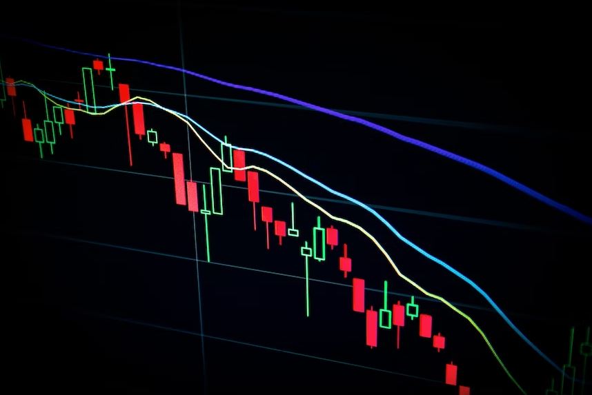 Online trading platforms in South Africa showing a live candlestick price chart